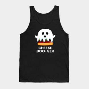 Cheese Boo-ger Cute Halloween Ghost Cheeseburger Pun Tank Top